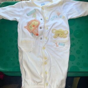 Child of Mine White Pajamas with Animal Print